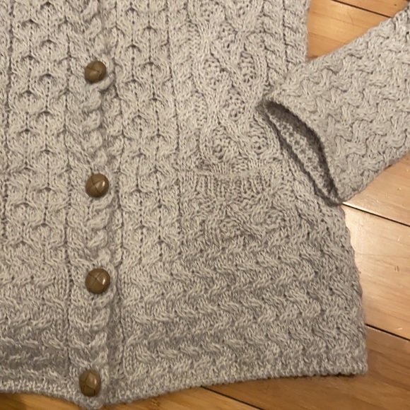 IrelandsEye 100% merino wool cream cardigan - Picture 6 of 13